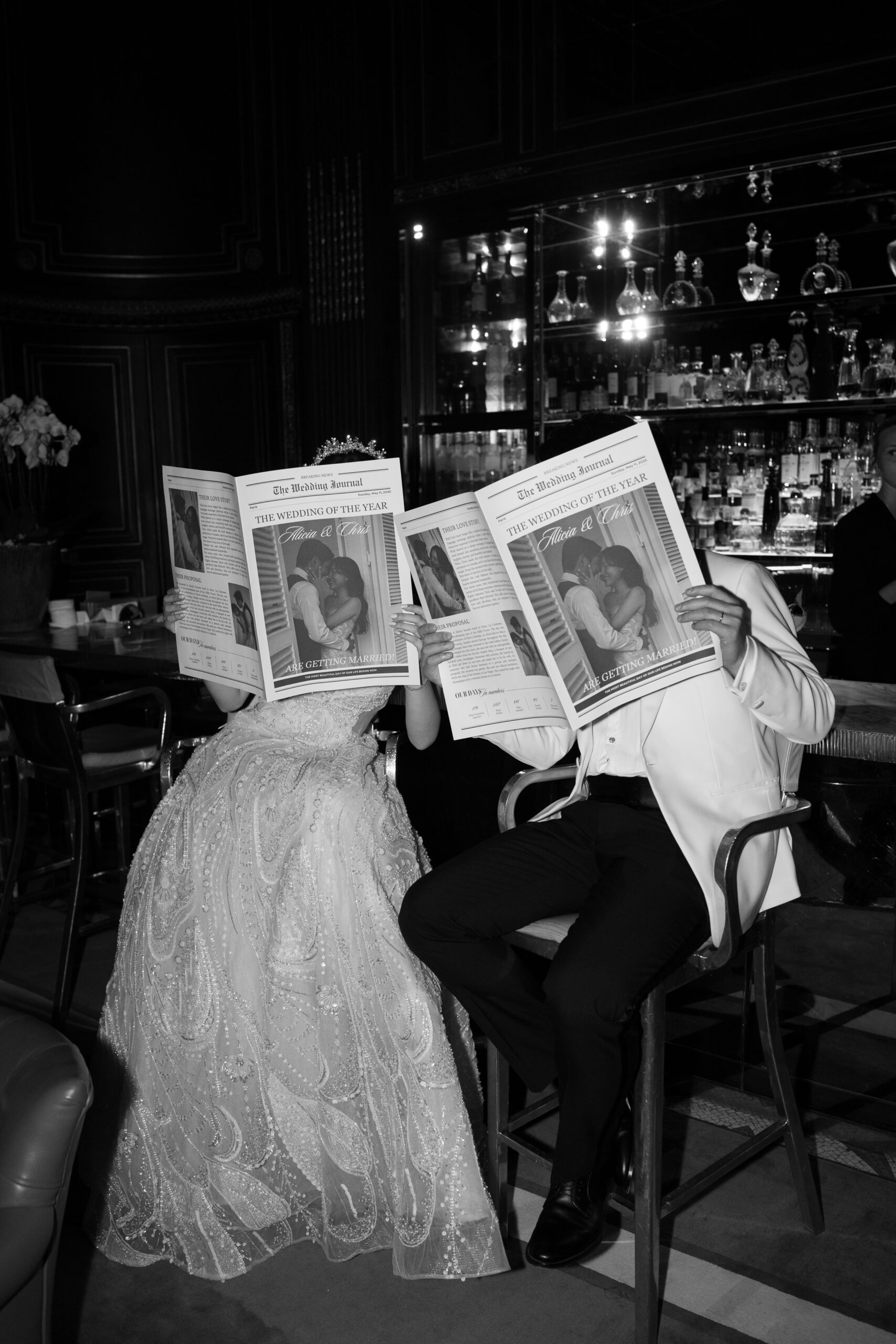 Hotel Le Meurice highlights the couple’s exquisite details.
