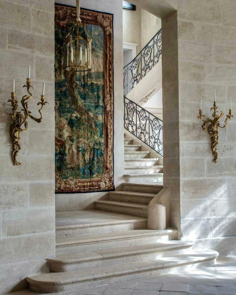 Magnificent interior architecture at Château de Villette.
